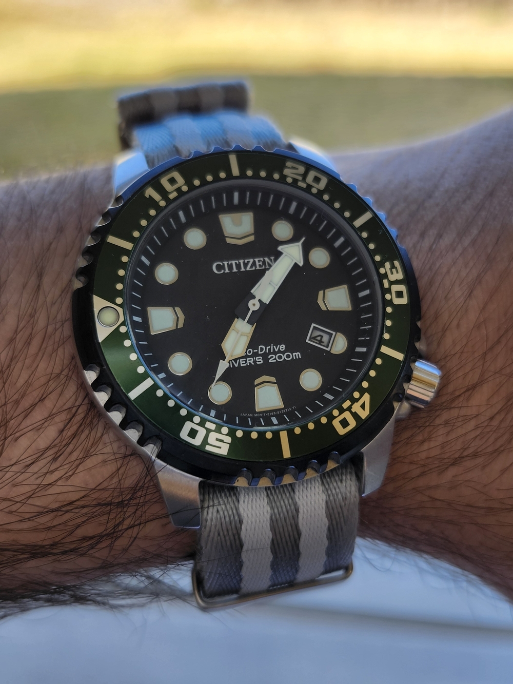 Citizen Promaster Eco-Drive Two Straps 200m Green Black Watch